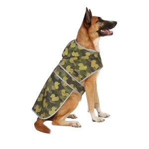 Green Camouflage Ducks Dog Raincoat
